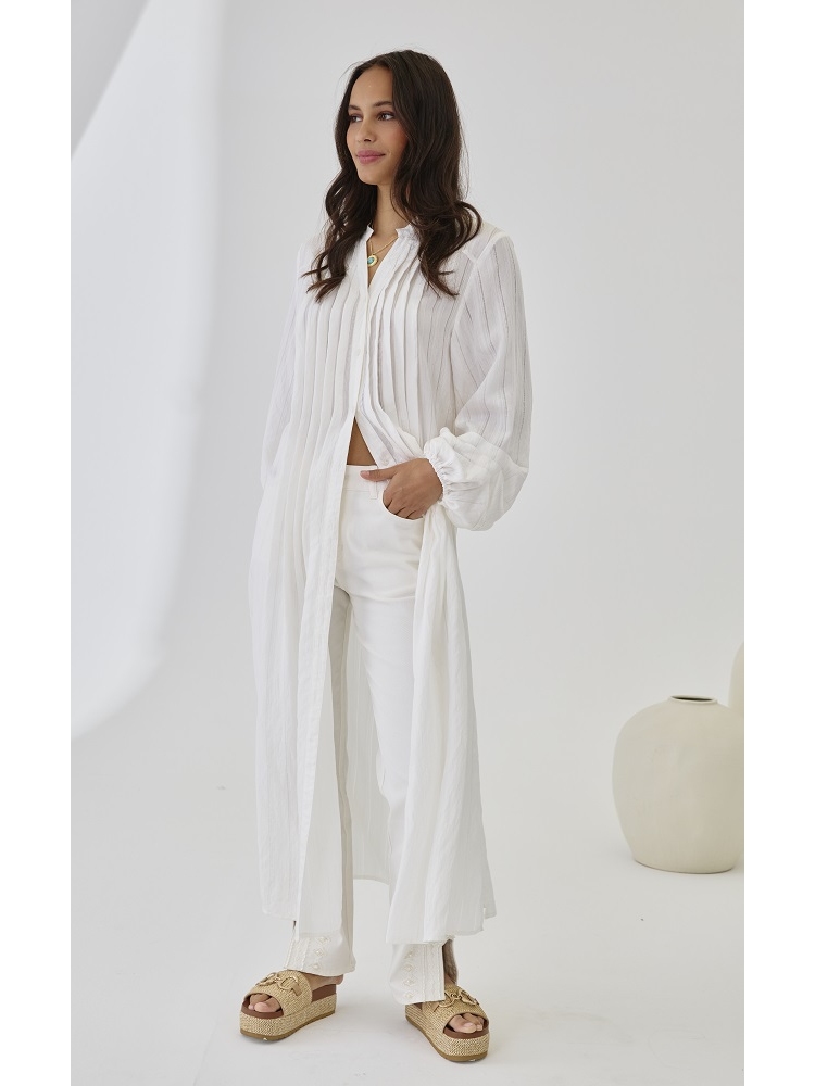 CAMISA LARGA CON PLISADOS