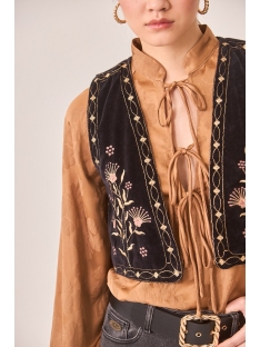CHALECO TERCIOPELO BORDADO