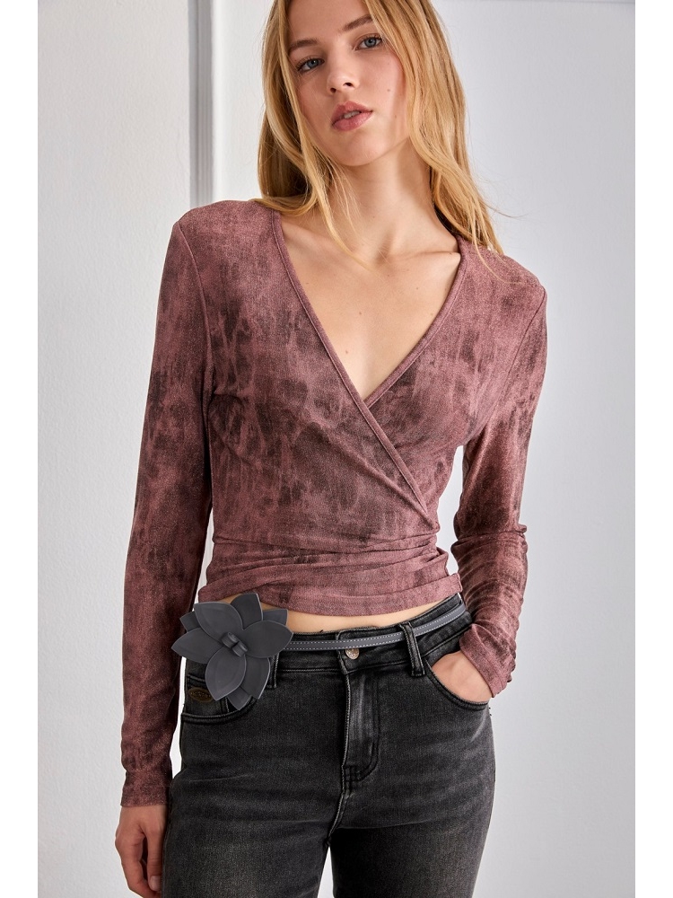 TOP CRUZADO BAILARINA EFECTO TIE DYE LUR