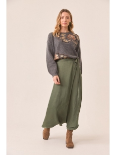 FALDA LARGA CRUZADA SATINADA