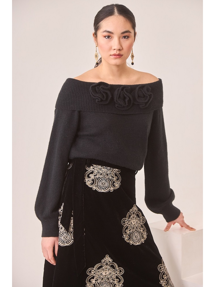 JERSEY C/VUELTO APLIQUE FLORES