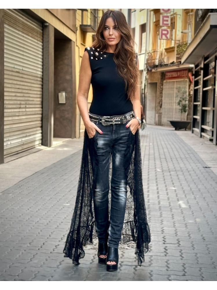 PANTALON VAQUERO ENCAJES