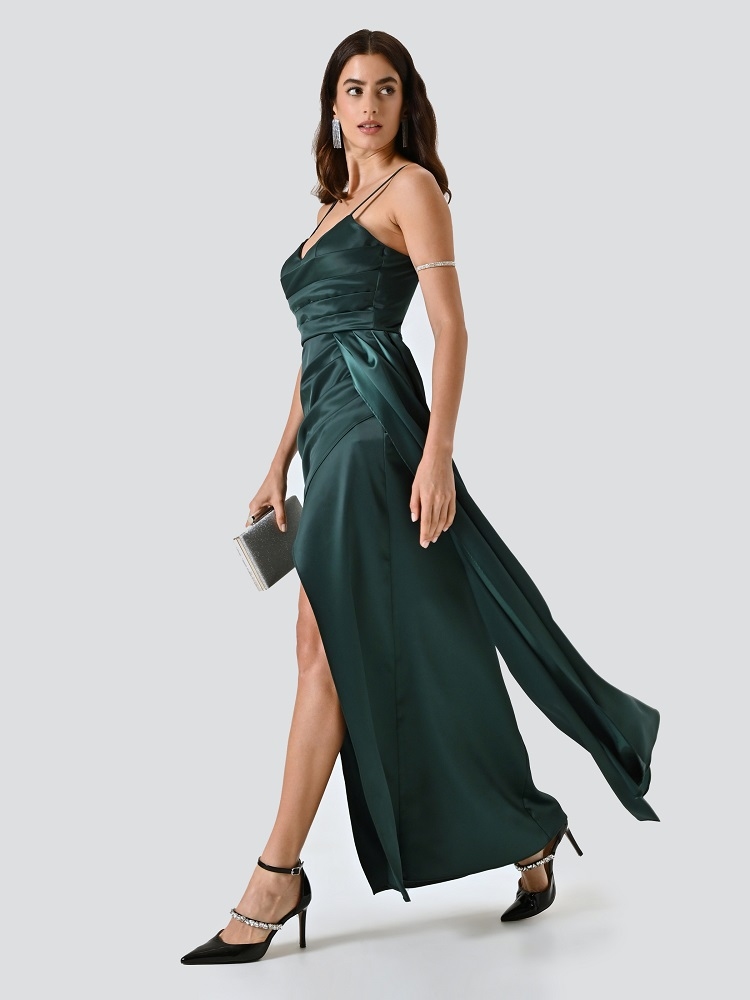 VESTIDO SATEN LARGO TIRANTES