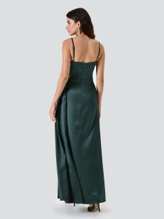 VESTIDO SATEN LARGO TIRANTES