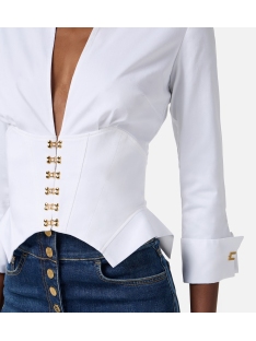 CAMISA ALGODON ELASTICO CON GANCHOS JOYA