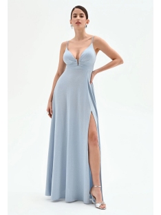 VESTIDO LARGO PUNTO LUREX