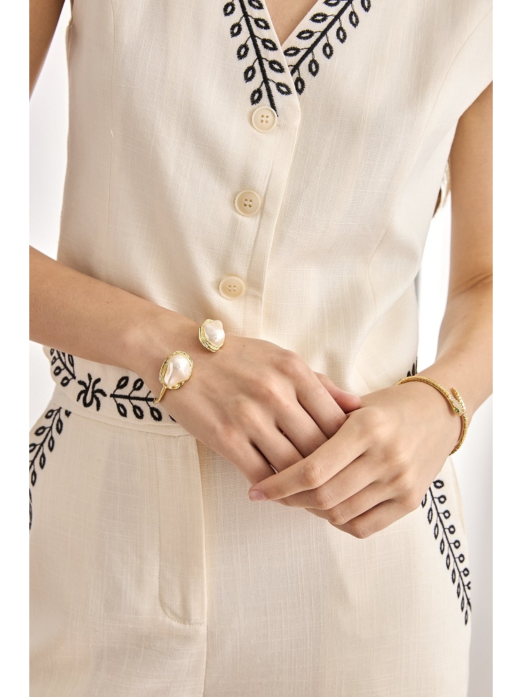 BRAZALETE ABIERTO PERLAS BARROCAS