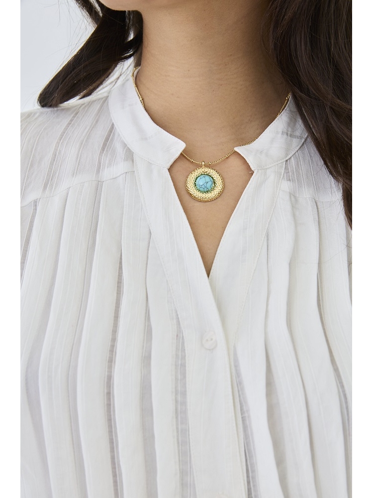 SET COLGANTE Y PENDIENTE CON PIEDRA CENT