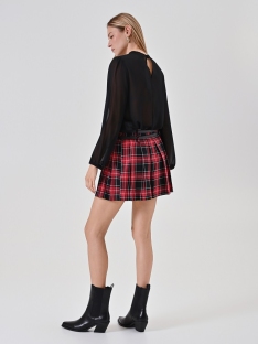 FALDA MINI CUADROS LUREX