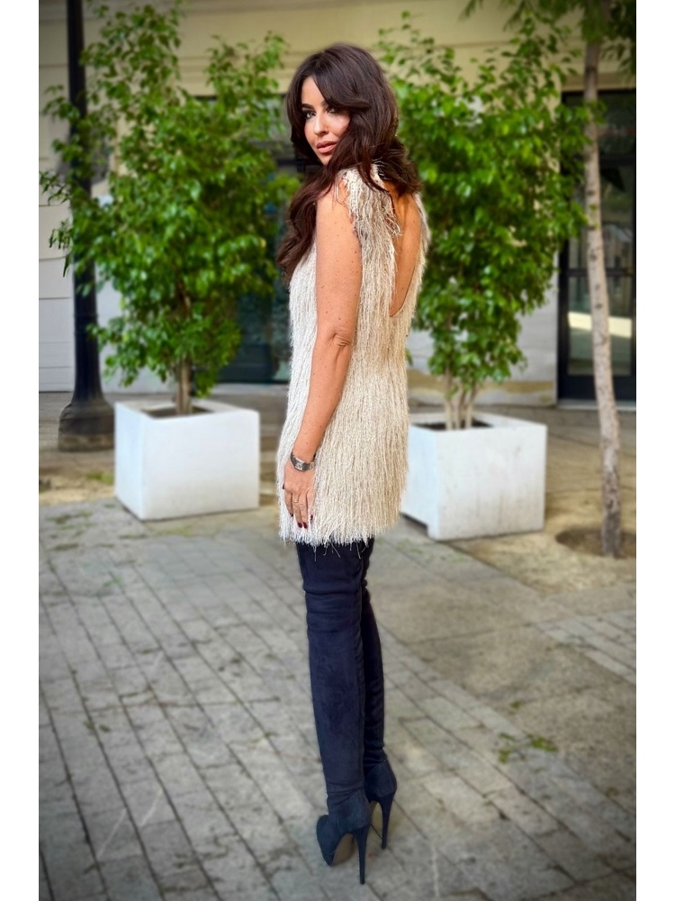 VESTIDO MINI PLUMAS 2