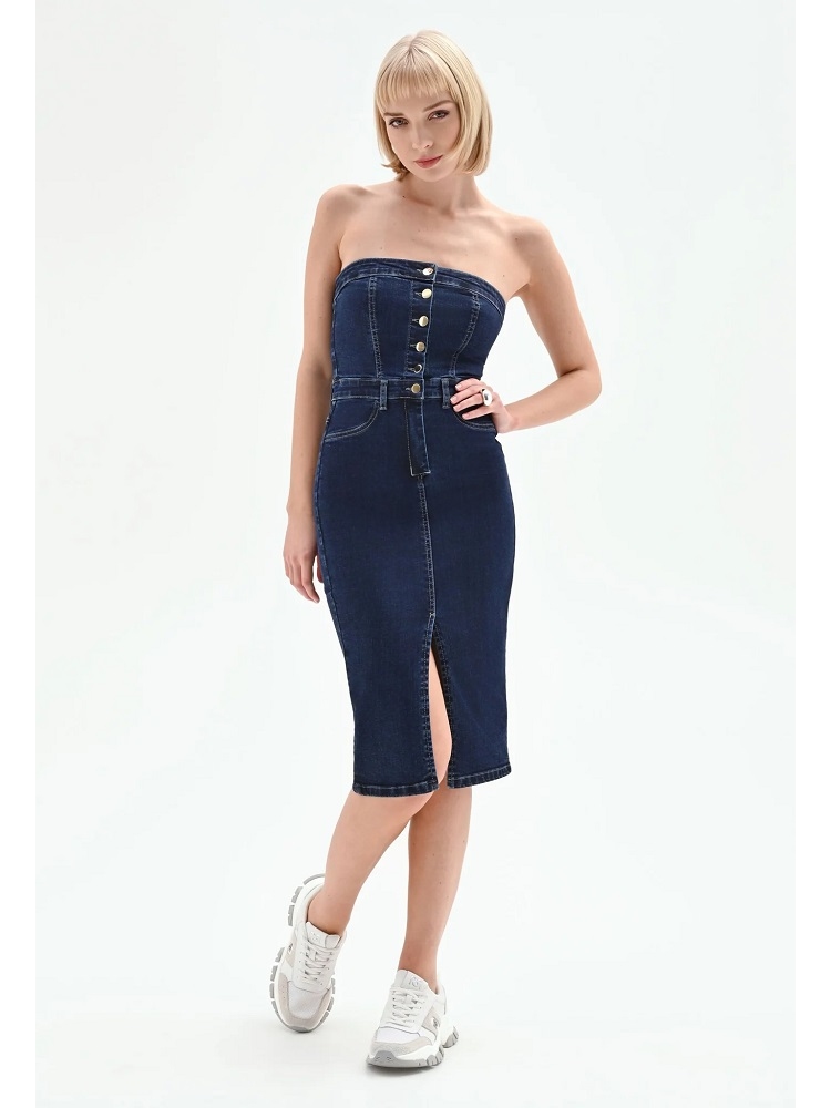 VESTIDO TUBO VAQUERO 2