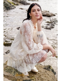 VESTIDO MINI ENCAJE CON VOLANTE