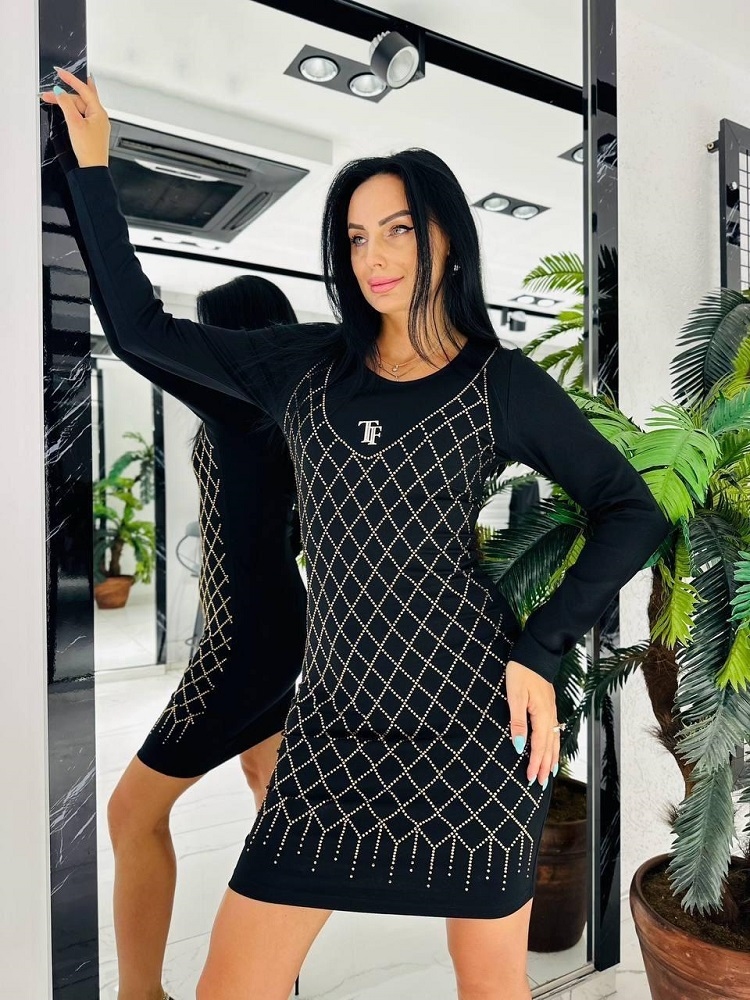 VESTIDO CORTO STRASS