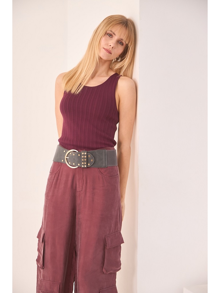 CINTURON CON TACHUELAS Y GOMA EN ESPALDA 2