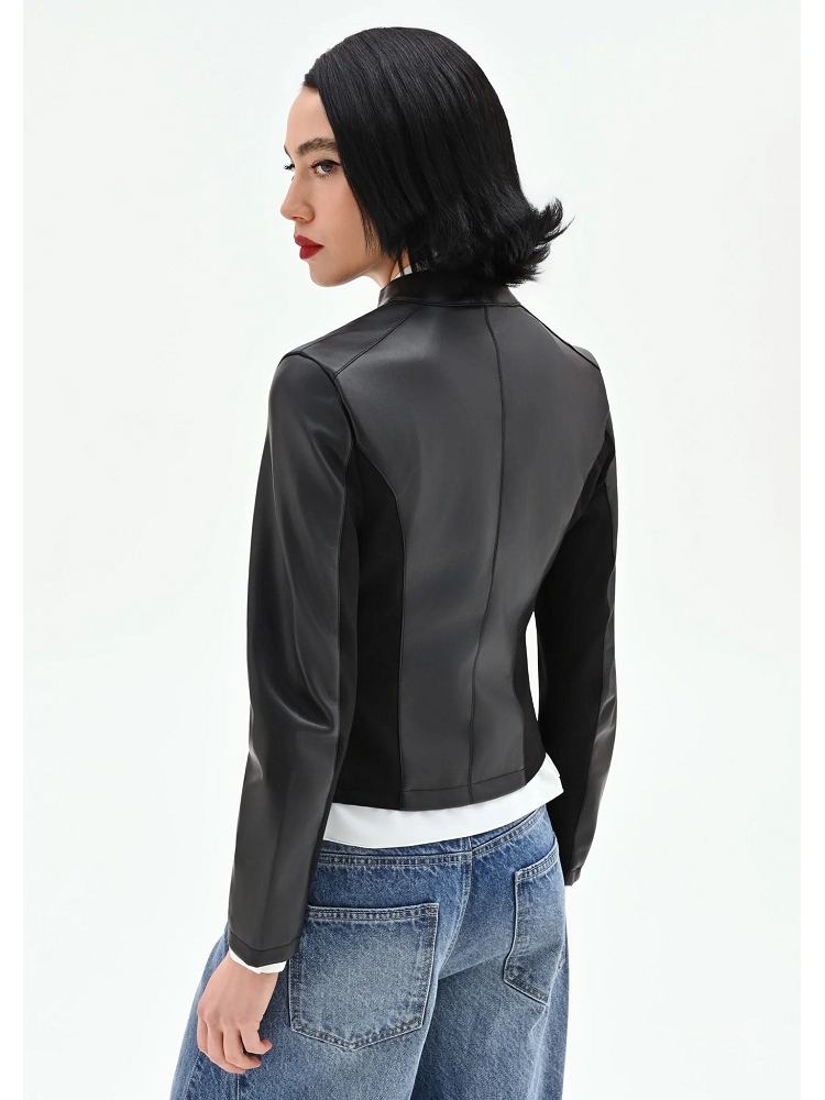 CHAQUETA ECOPIEL COMBI PUNTO