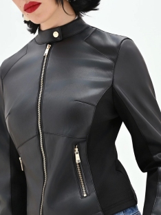 CHAQUETA ECOPIEL COMBI PUNTO