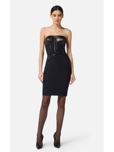 VESTIDO NEOPRENO CON DETALLES TIPO CORSE