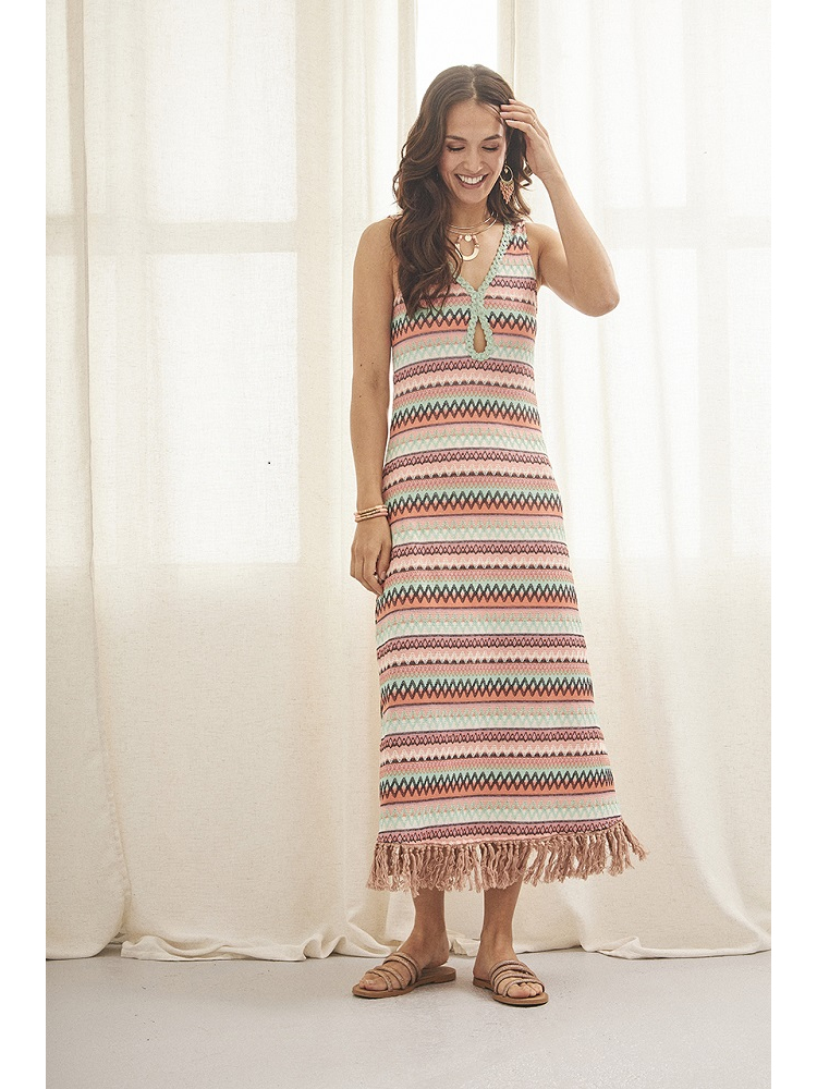 VESTIDO LARGO RAYADO 2