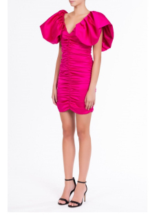 VESTIDO FRUNCIDO MANGAS GLOBO