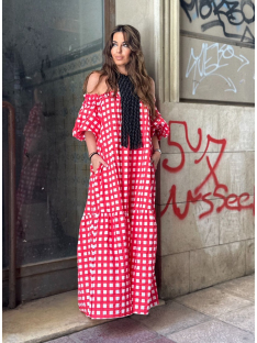VESTIDO LARGO CUADROS VICKY